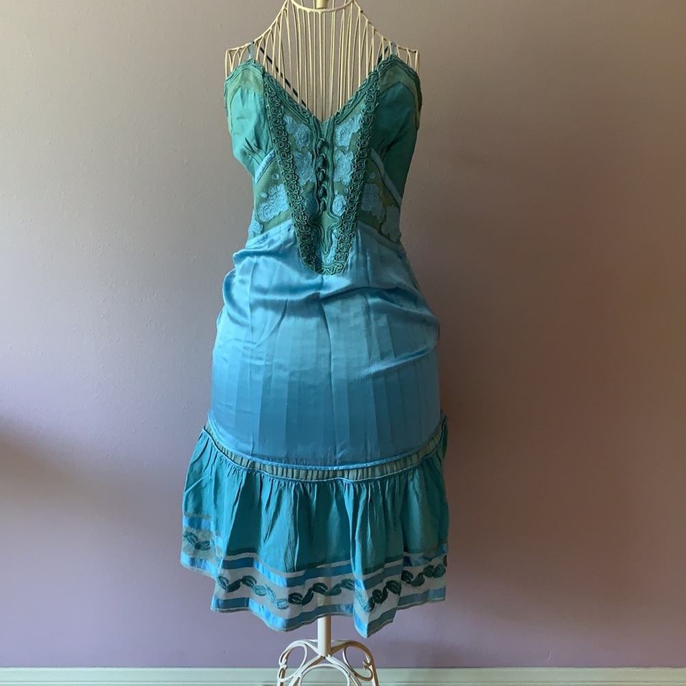 Boho Chic designer dress Silk - Picture 3 of 16